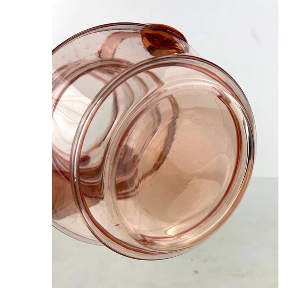 VTG Rose Pink Depression Glass Pitcher 1920's 9.5" Tall Art Deco - Picture 10 of 12